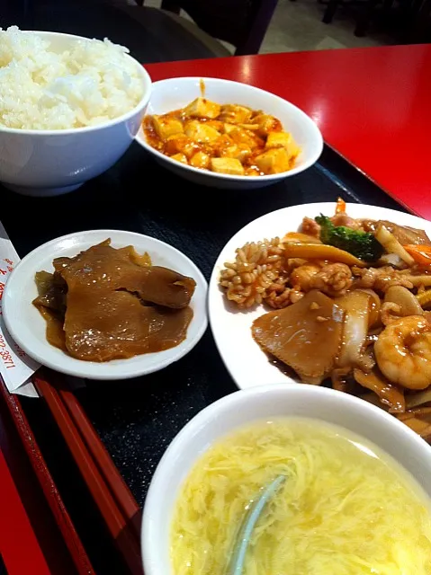 普通の八宝菜定食|きよたさん