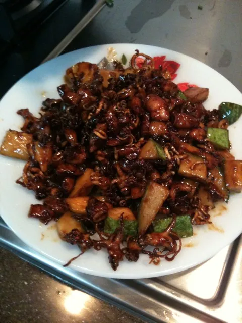 Fried Baby Squid With honey n Black Soya sauce|Aizuddinさん