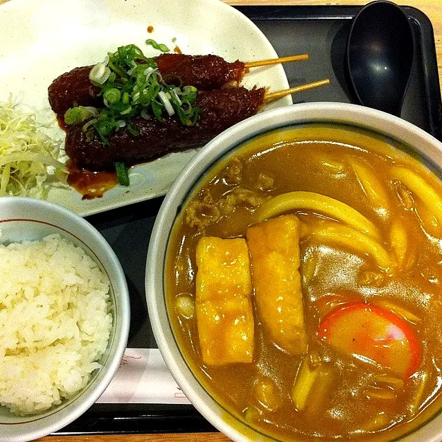 カレーうどん 味噌串カツ|こじゅわいさん