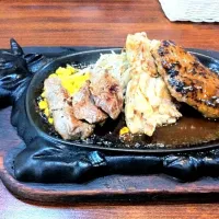 Snapdishの料理写真:鶏と豚と牛が一度に楽しめる特製ランチ|しまゆうさん