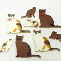 Snapdishの料理写真:cats decorated cookies|facebook.com/puddingcoさん