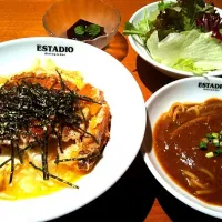 Snapdishの料理写真:明日のランチ カツ丼とミニカレーうどん|前山としおさん