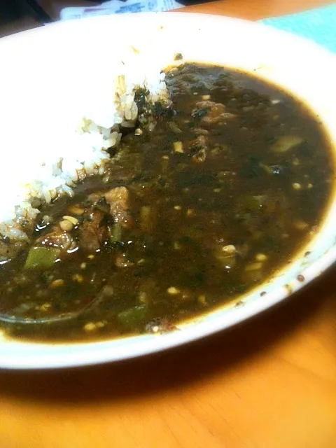 モロヘイヤスープ→ラムと夏野菜カレー|taro nishidomeさん