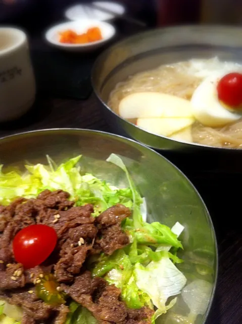 冷麺とプルコギ丼|きよたさん