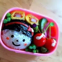 リボンカチューシャのおんなのこ弁当|すずき くらこさん