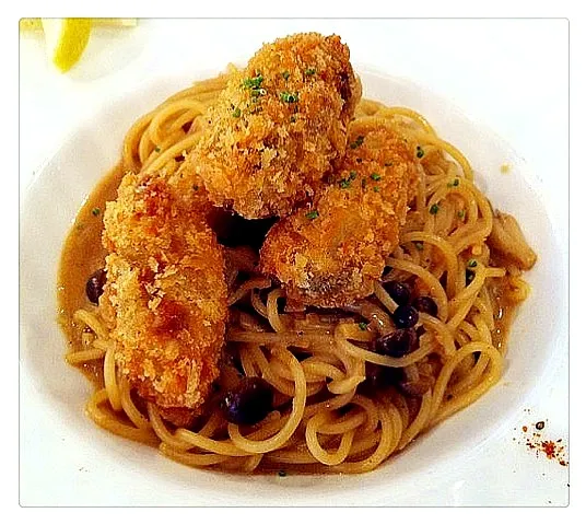 Snapdishの料理写真:Oysters pasta|マリーSOHさん