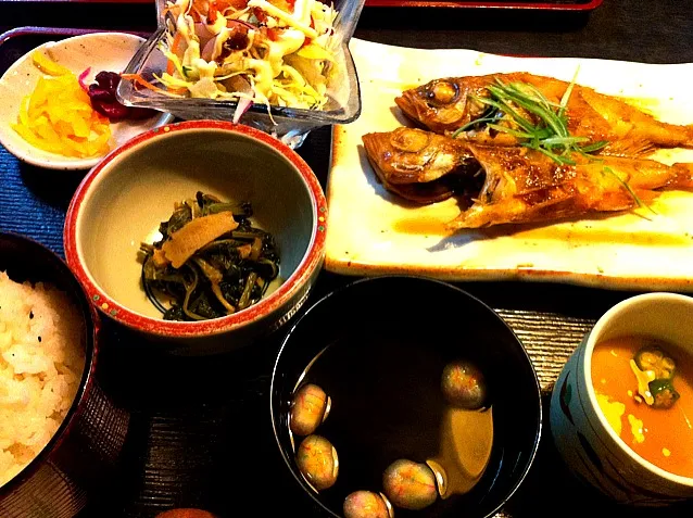 煮魚定食@梓|もにさん