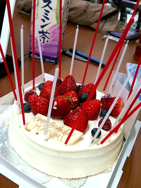 Snapdishの料理写真:Birthday Cake|たなべ まゆみさん