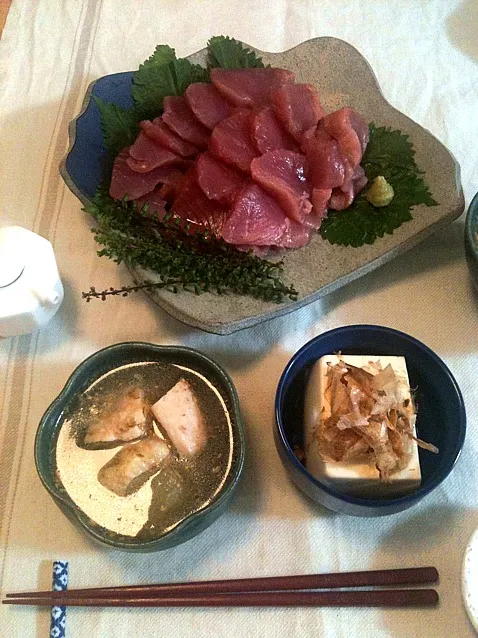 家で花火を見ながらの夕飯！)^o^(|いとなみさん