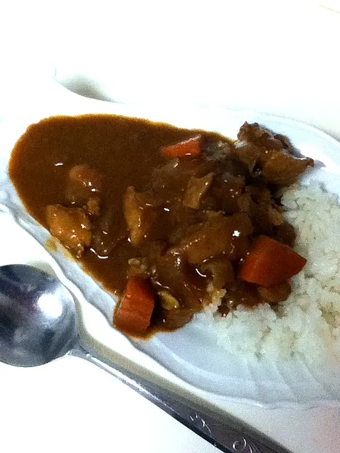 昨日作った辛口スパイシーカレーを朝からガッツリ！|Yasuharuさん