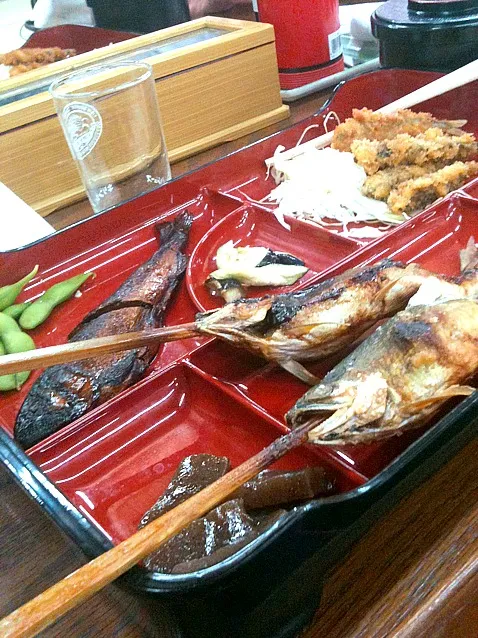 Snapdishの料理写真:鮎ｷﾀ━━━ヽ(ヽ(ﾟヽ(ﾟ∀ヽ(ﾟ∀ﾟヽ(ﾟ∀ﾟ)ﾉﾟ∀ﾟ)ﾉ∀ﾟ)ﾉﾟ)ﾉ)ﾉ━━━!!|こはるさん