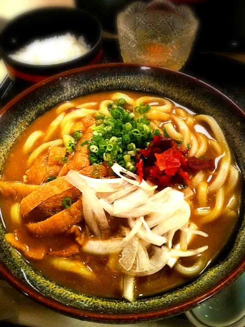 今日のランチはカレーうどん＋ご飯ですた！|Kazuさん