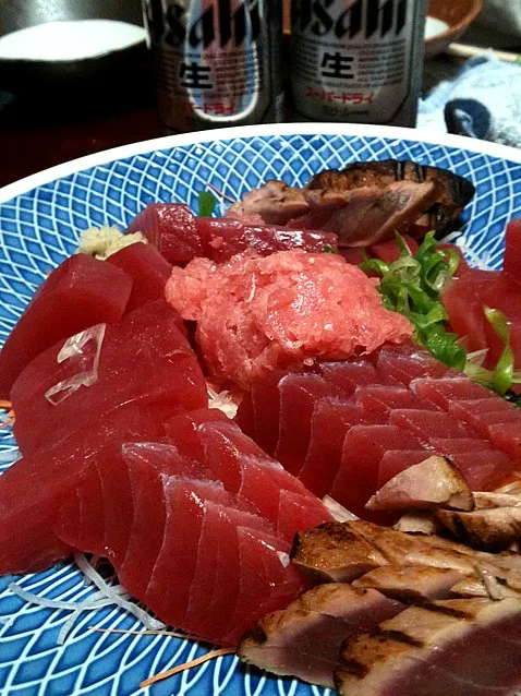 大祭の夜 宵祭前にご馳走いただいてます 魚有さんのマグロ最高！|ダンディ☆和田さん