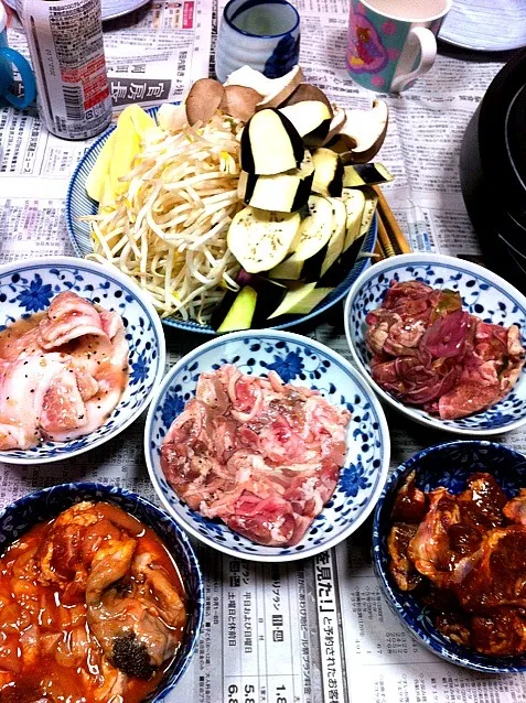 家飯 焼肉パーティー|ゆずあんずさん