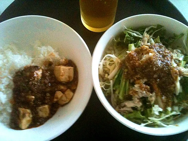 麻婆豆腐＆バンバン麺|大殿籠るさん