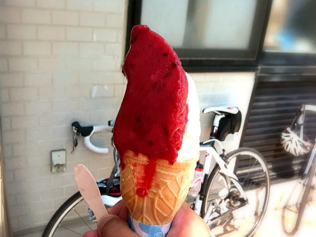 Gelato flavored with corn and prune|Toru Kubotaさん