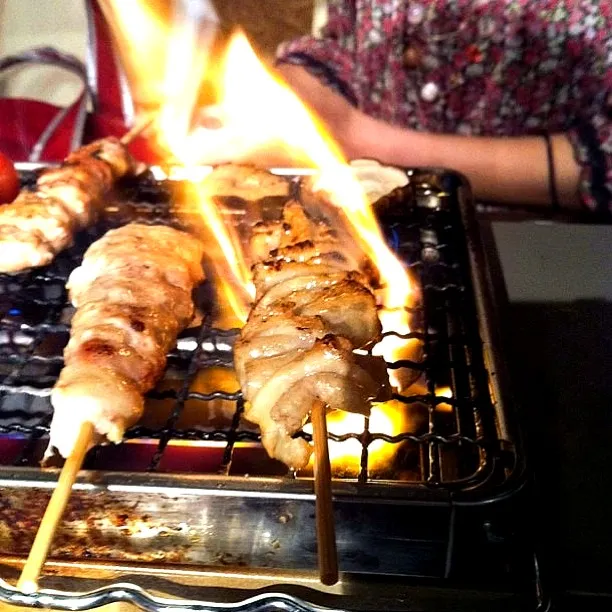 セルフ焼き鳥   火事〜！|相賀英一さん