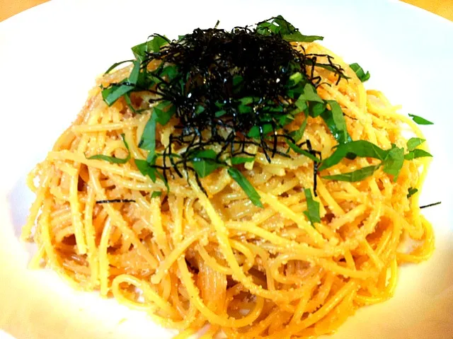 熊本土産の明太子で作ったパスタ|あるさん