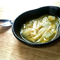 Short Linguini in Chicken, Carrot & Potato Soup with a hint of Parmesan. Lunch for The Princess.|Redzwanさん