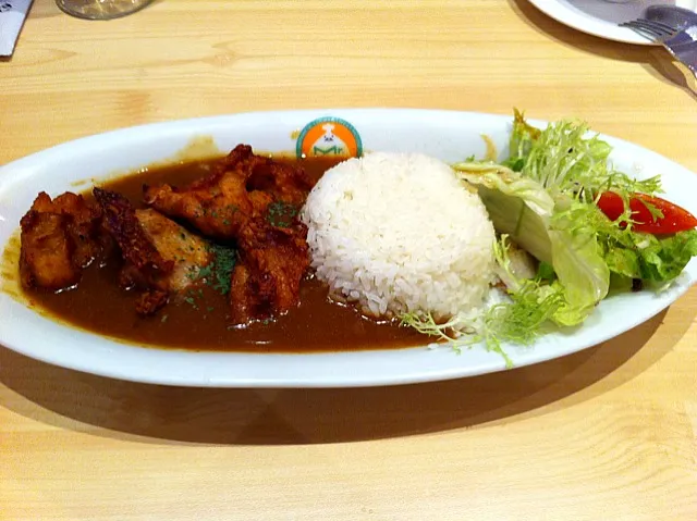 Snapdishの料理写真:tori karaage curry rice|meiyunさん