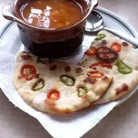 Volcanic Vegetable Soup & Jalepeno Flatbread|Gillian Urquhartさん