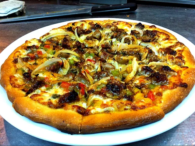 bbq lamb pizza with mayo base|Robbyさん