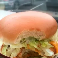 Snapdishの料理写真:McSpicy with plain buns & cheese|farah leeさん