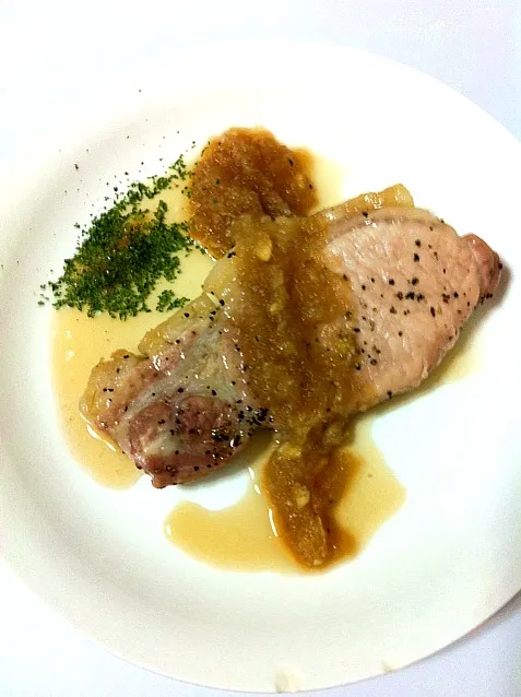 Pork Stake with Onion  sauce|Mari Wakataさん