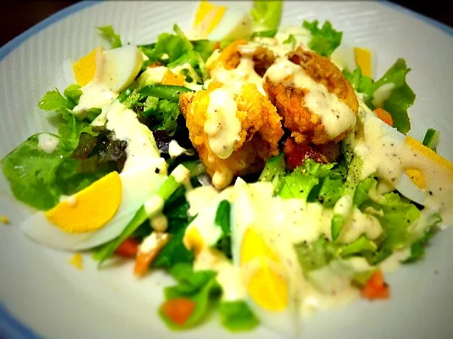 deep fried scallop salad|nuttyさん