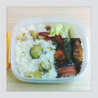 栗ご飯とフライのお弁当|やっこさん