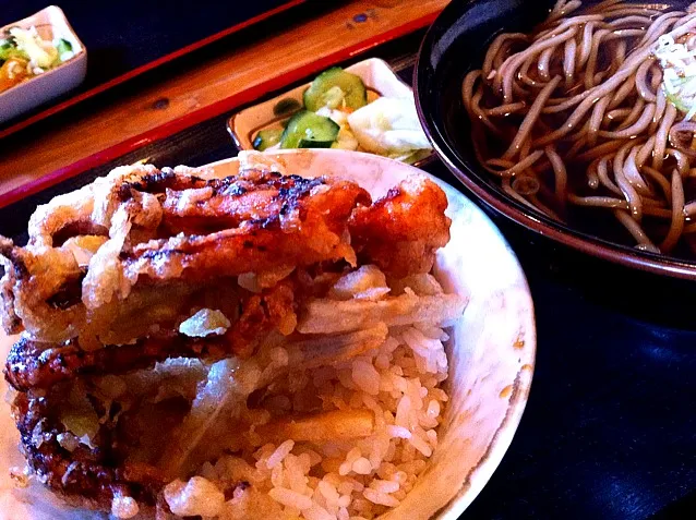 げそごぼう天丼＋そば|広瀬正直さん