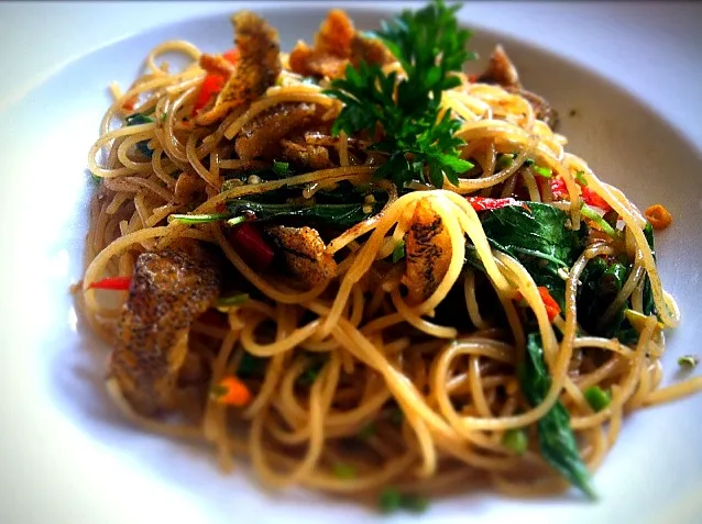 crispy fish spagetti|nuttyさん