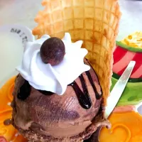 homemade mocca fundge ice cream|Whan Sweetさん