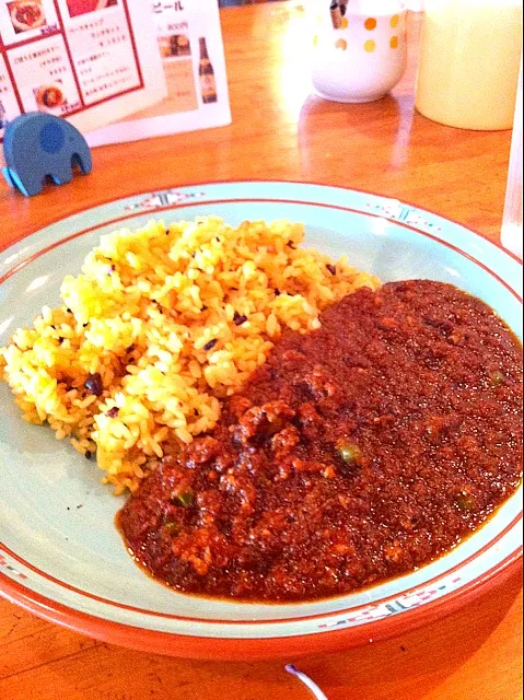 Snapdishの料理写真:ベースキャンプでキーマカレー☆|ainakaoさん