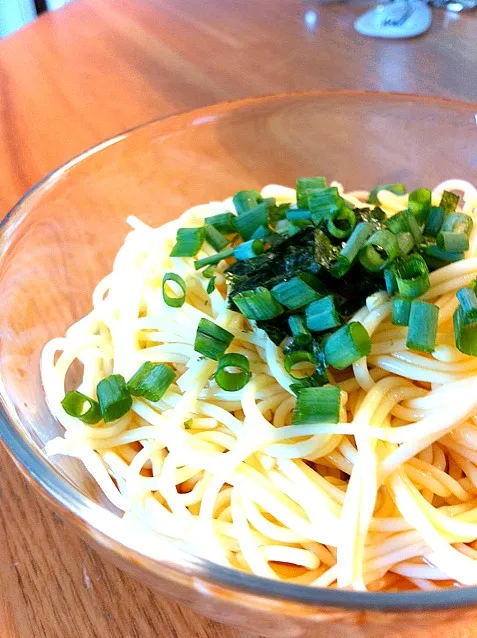 Snapdishの料理写真:昼食 卵豆腐そうめん（連休の食べ過ぎを調整）|よ〜んさん