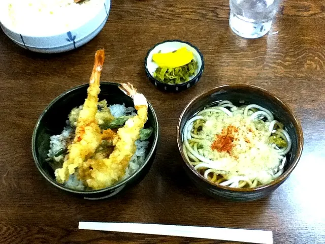 ミニ天丼&ミニうどんセット|Akihiro Sasayamaさん