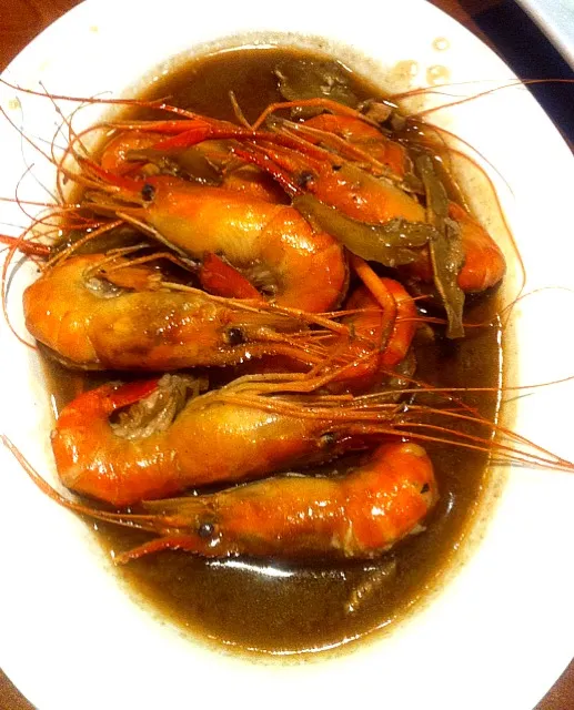 Prawns with Ginger in Sesame Oil|BTさん