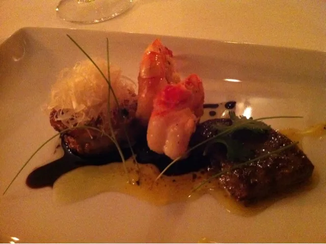 prawn with foie gras & balsamic reduction|Chris Shannonさん