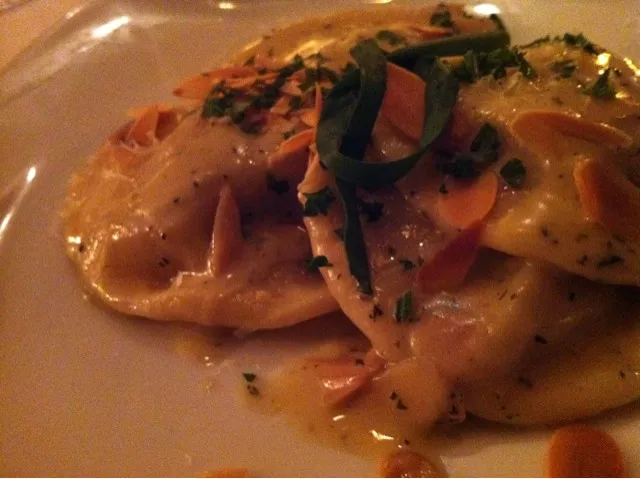 pumpkin ravioli & nut butter sauce|Chris Shannonさん