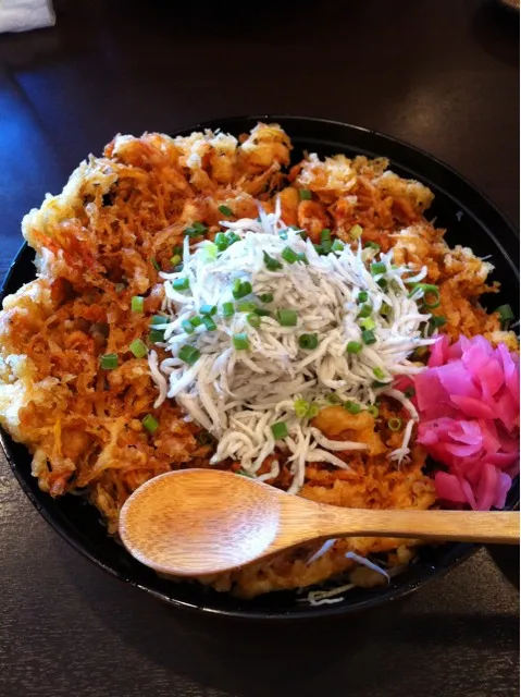 Snapdishの料理写真:生桜エビしらすかき揚げ丼|あきさん