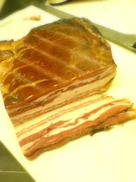 Home cured bacon 手作りベーコン thanx to C|Funky Chefさん