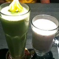 Snapdishの料理写真:mocha shake and red bean milktea|L0VEさん