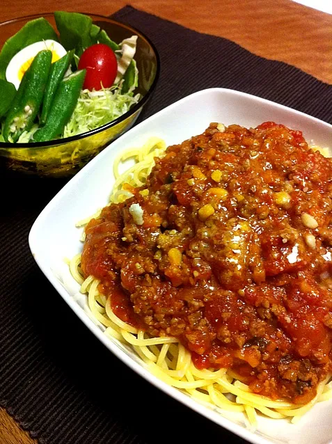 spaghetti with meat sauce ミートソーススパゲッティ|Sakikoさん