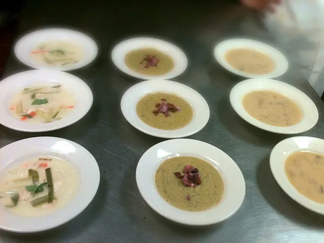 chicken consomme, split pea, and mushroom veloute|eleni rae mcclellanさん