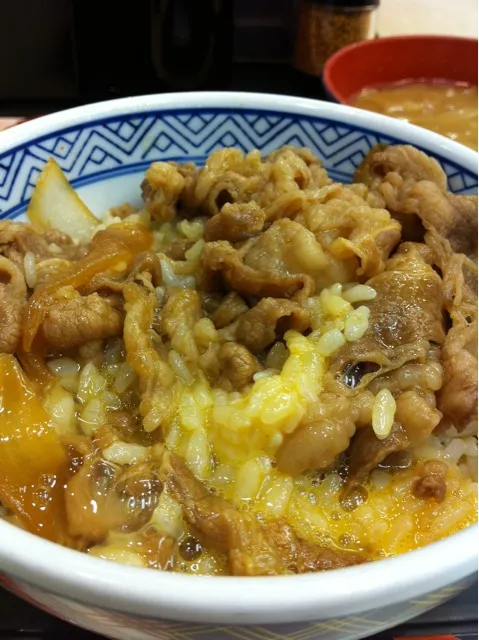 Snapdishの料理写真:牛丼 並 つゆだく with 玉子|たけうちさん