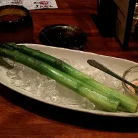 Snapdishの料理写真:デカイ！！アスパラ(^^)|ユースケさん