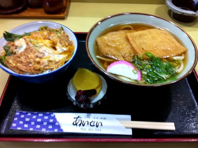 キツネうどんと玉子丼のセット|kazuo furutaさん