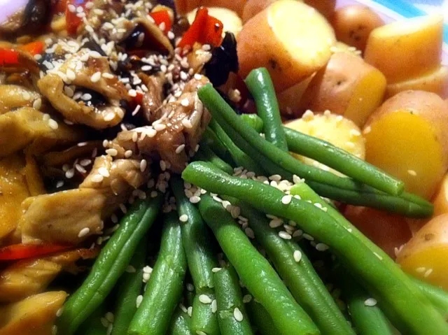 green beans, oyster mushrooms, potatoes|Gabiさん
