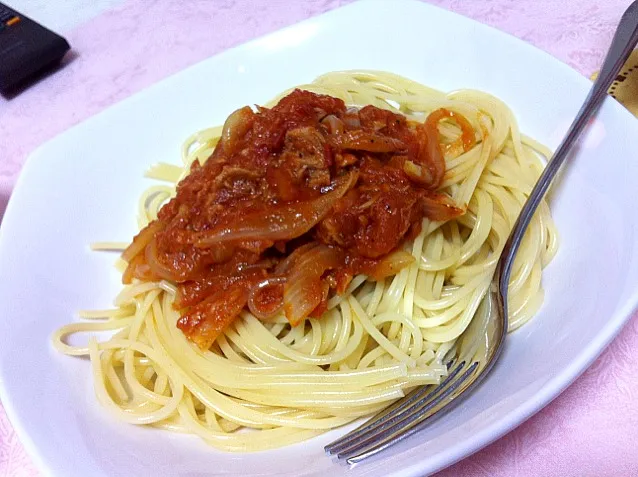 ツナとトマトのパスタ🍝|姫さん