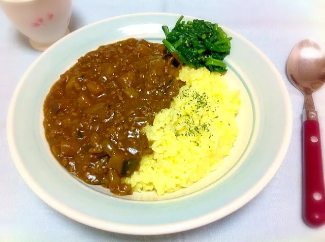 ナスと挽肉のカレー|まるさん